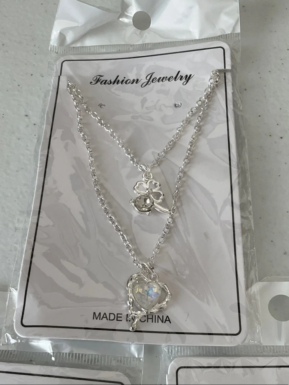 You Fen Silver-Tone Necklace and Bracelet Bundle Set